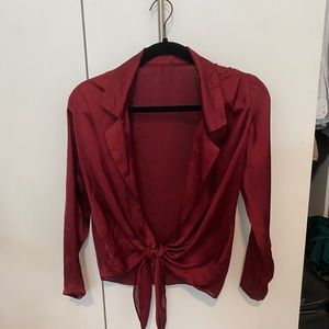 Satin silk blouse size S/M
